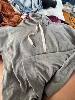 lululemon athletica Gray Drawstring Hoodie